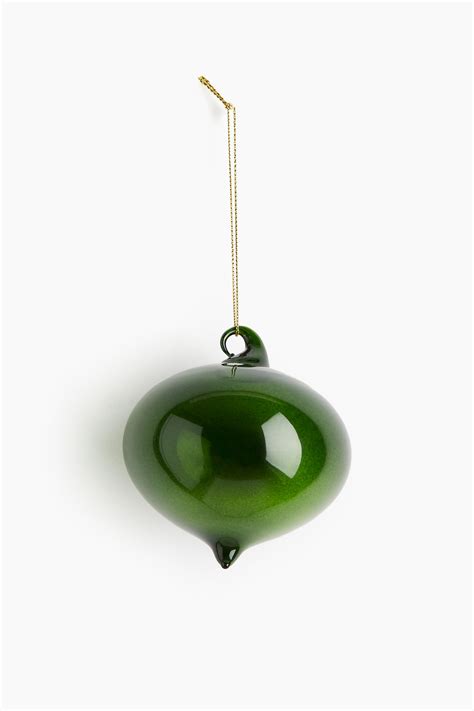 Glass bauble - Dark green - Home All | H&M IN