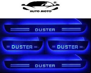 AUTO MOTO Royal Blue Black Beauty Base Led Illuminated Door Sill Plates ...