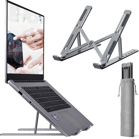 Dyazo Zigzag Height Adjustable Ventilated Aluminium Tabletop Laptop ...