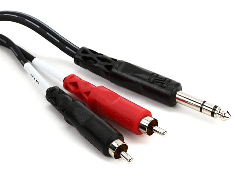 Hosa TRS-202 1/4" TRS to Dual RCA Insert Cable, 2 Meters-Black : Amazon ...