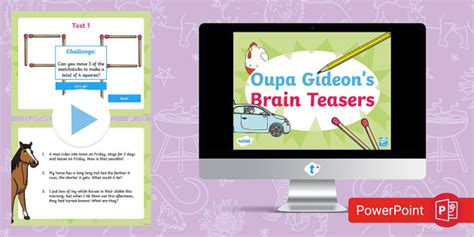Oupa Gideon's Brain Teasers (teacher made) - Twinkl