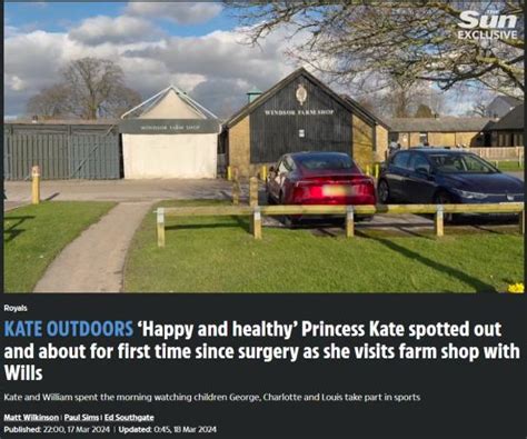 凯特现身！？英媒：久未露面的凯特王妃被目击者看到出现在温莎农场商店|温莎|凯特王妃|农场_新浪新闻