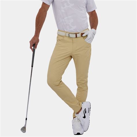 Shop Mens Slim-Fit Golf Pants: The Avalon Tour Pant - Color Sand