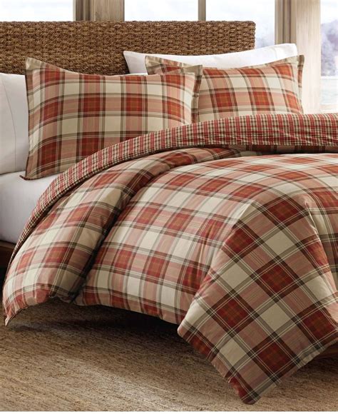 CLOSEOUT! Eddie Bauer Edgewood Plaid Multi Comforter Set, Twin - Macy's ...