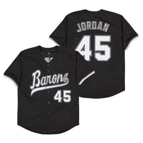 Michael Jordan Birmingham Barons #45 Button Down Baseball Jersey ...