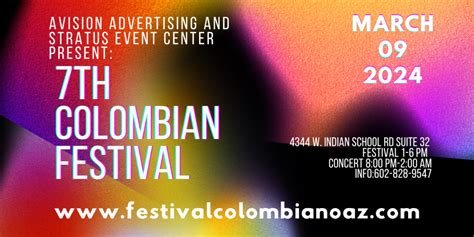 7th Annual Colombian Festival, Stratus Event Center, Phoenix, 9 March ...