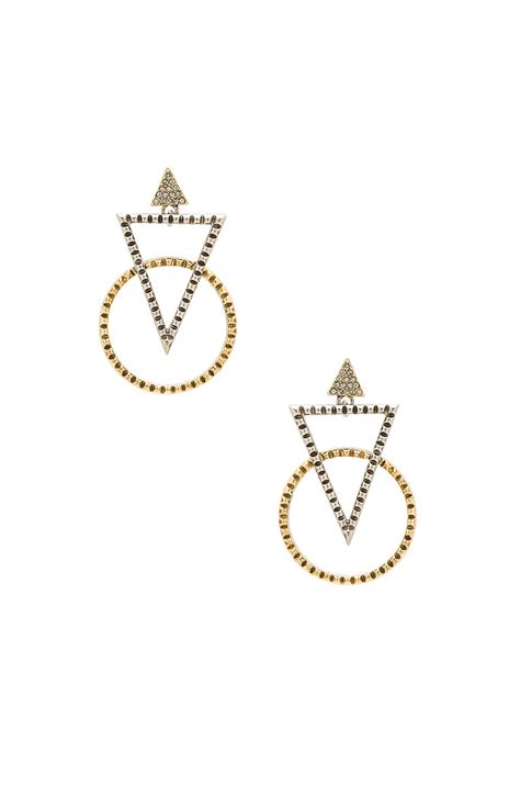House of Harlow 1960 Nadia Statement Earrings in Gold & Silver | REVOLVE