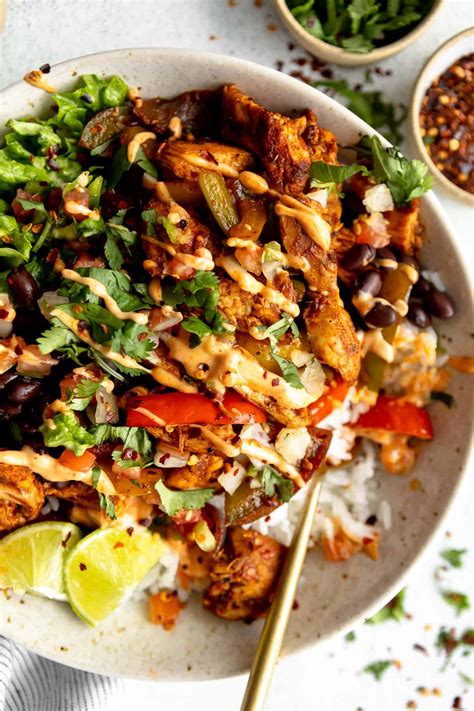 Chicken Fajita Burrito Bowl | Recipe Cart