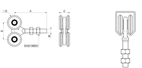 754 - Sliding Trolley with 4 Bearings – Hywel Rolling Gear