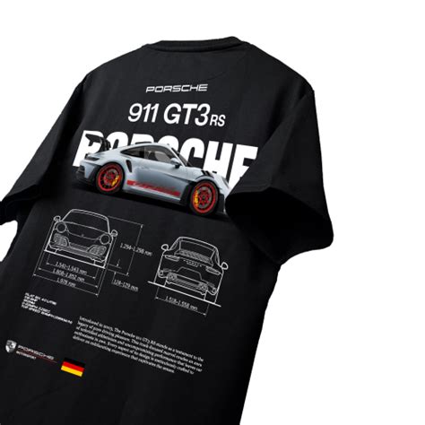 Porsche 911 GT3 RS | Premium Black Oversized T-shirt | NOVARO – Novaro
