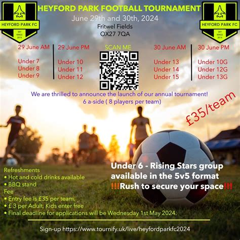 Heyford Park FC 2024 Annual Tournament, Fewcott Road, Fritwell OX27 7QA ...