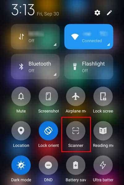 Scan Code 的图像结果