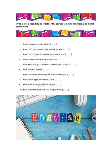 Image result for Zero or First Conditional Worksheet