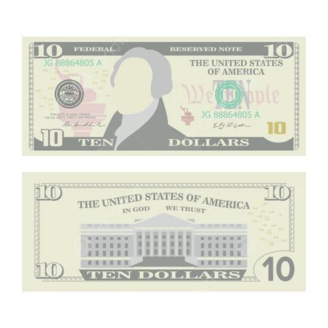 Vector De Billete De 10 Dolares PNG , Pagar, Moneda, Ingresos PNG y ...