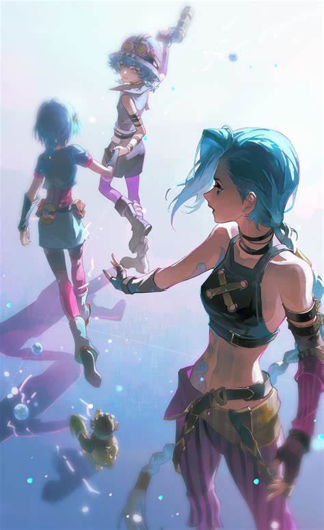 jinx, arcane jinx, and isha (league of legends and 1 more) drawn by bolichar | Danbooru