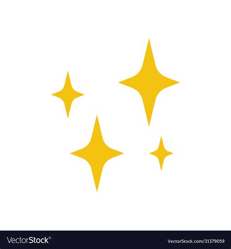 Shine star in flat style isolated icon for wab Vector Image