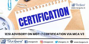 ICSI Advisory on MGT-7 Certification via MCA V3