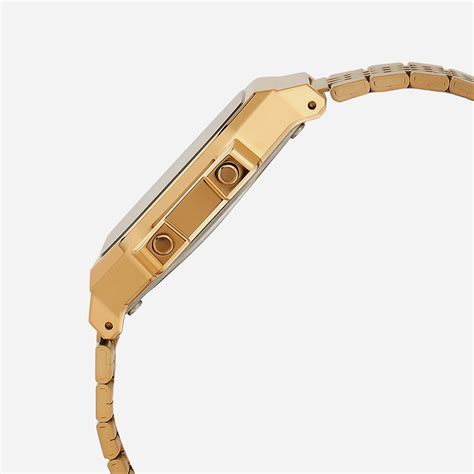 Casio Vintage ABL-100WEG-9ADF Quartz Gold Dial Bluetooth Digital Stain ...