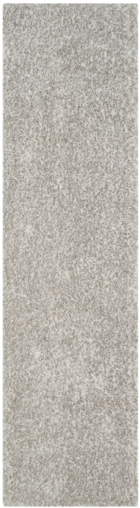 SAFAVIEH Toronto Deasun Solid Polyester Shag Runner Rug, Light Grey, 2 ...