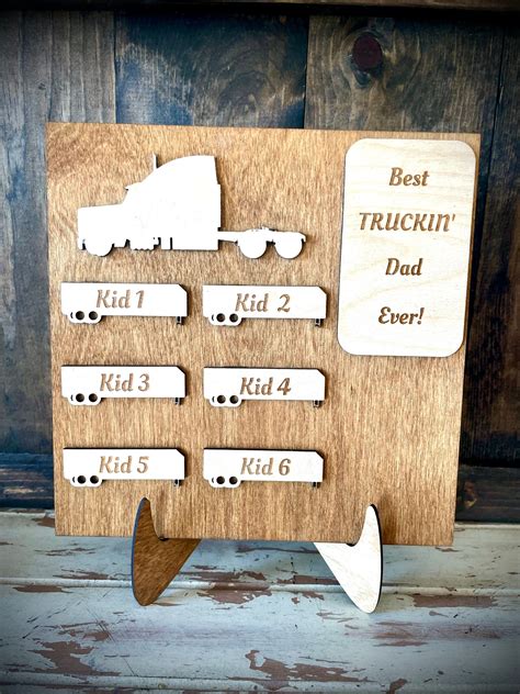Gift for Truck Driver Dad (or Mom) Father's Day Gift Truck and Trailer ...