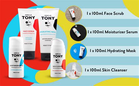 Uncle Tony Skincare Supreme Kit - Combat Dead Cells, Remove Tan ...