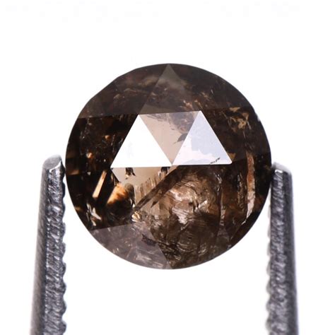 Round Rose Cut Natural Brown Diamond – Minimal Carbon