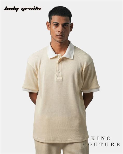 Buy Streetwear 'Cream Popcorn' Polo Tee HG x King Couture – Holy Grails