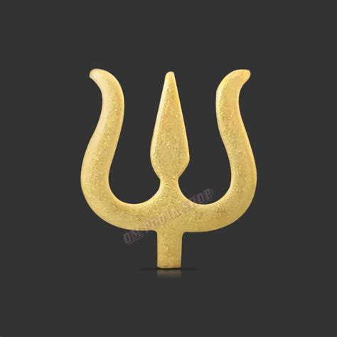 Shiva Trishul Teeka Maker Stamp in Brass Size: 19x17 mm
