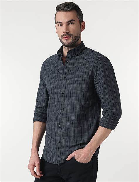 Buy Pure Cotton Check Button Down Collar Shirt at Marks & Spencer