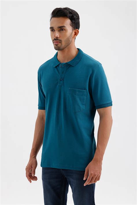 Lycra Polo - Deep Teal Green T-Shirts For Men | Ariser