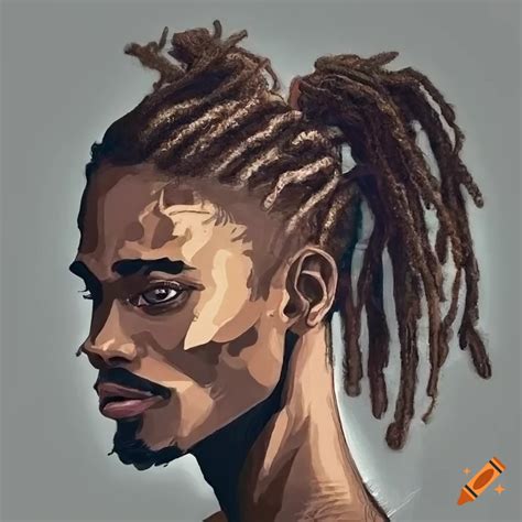 White Guy With Dreads Ponytail
