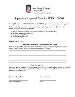 Supervisor Approval Form - Fill Online, Printable, Fillable, Blank ...