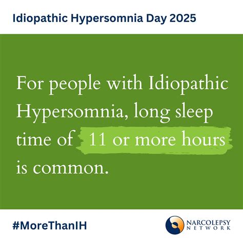 Understanding Idiopathic Hypersomnia Graphics 2025 - Narcolepsy Network ...
