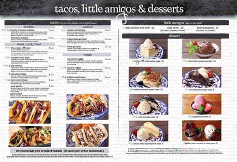 Menu at amigos 30A Mexican Kitchen restaurant, Rosemary Beach