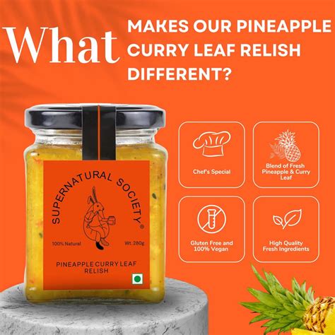 Supernatural Society - Pineapple Curry Leaf Relish 280g | Crafted from ...