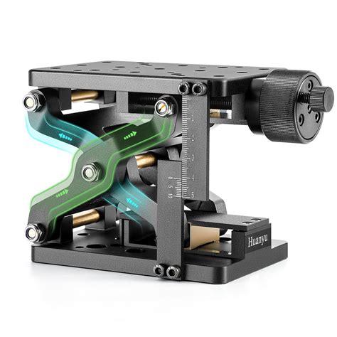 Huanyu Z-Axis Manual Lift Platform 60mm High Precise Optical Sliding ...