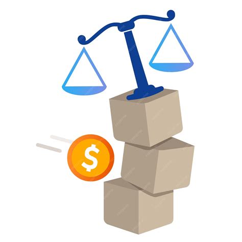 Premium Vector | Law falling injustice symbol scale balance and coin ...