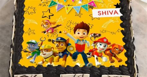 Paw patrol Teams Cartoon Photo Cake Delivery In Delhi NCR