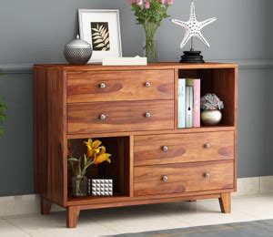 UNITEK FURNITURE Rosewood ( Sheehsam ) Solid Wood Free Standing Chest ...