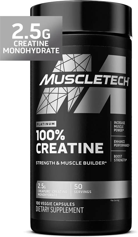 Amazon.com: MuscleTech Platinum Creatine Monohydrate Capsules - Creapure Creatine Pre & Post ...