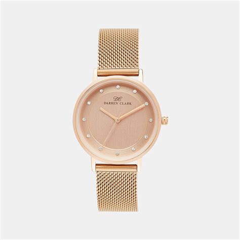 Darren Clark Women Rose Gold Mesh Watch 2005C-E0307 – Just In Time
