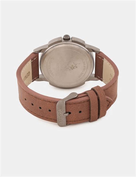 Leather Strap Analogue Watch – U.S. Polo Assn. India