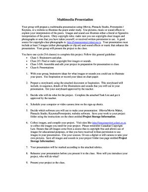 Fillable Online Multimedia Presentation Fax Email Print - pdfFiller