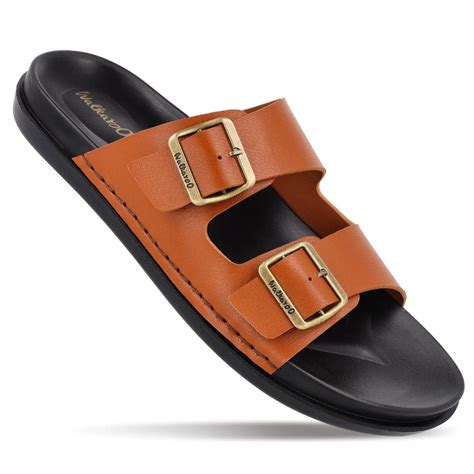 Men's Daily Wear Comfort Sandals - WE1337 TAN – Walkaroo Footwear