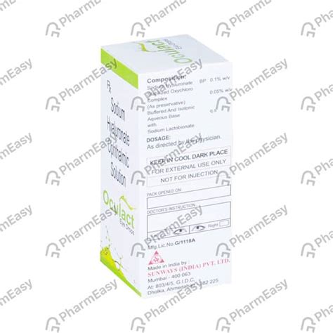 Oculact 0.1 %W/V Eye Drop (5): Uses, Side Effects, Price & Dosage ...