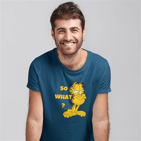 SO WHAT? GARFIELD AND FRIENDS Color Navy Blue White Maroon Olive Green ...