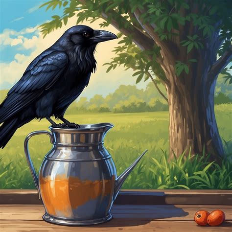 The Crow and the Pitcher - ThatsMyStorybook.com
