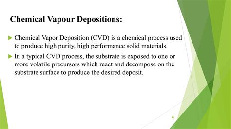 Chemical vapor deposition and its types 120589 | PPTX