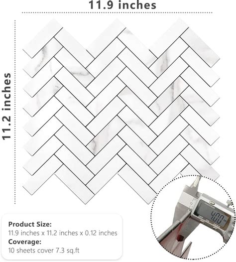 STICKGOO 10 Sheets Herringbone Peel and Stick India | Ubuy