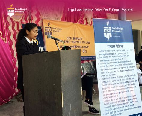 Legal Awareness Drive on E-Court System By Desh Bhagat University ...